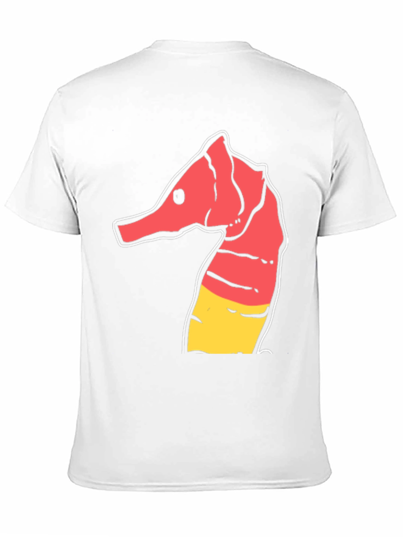 Camiseta Negra con Diseño de Hipocampo
