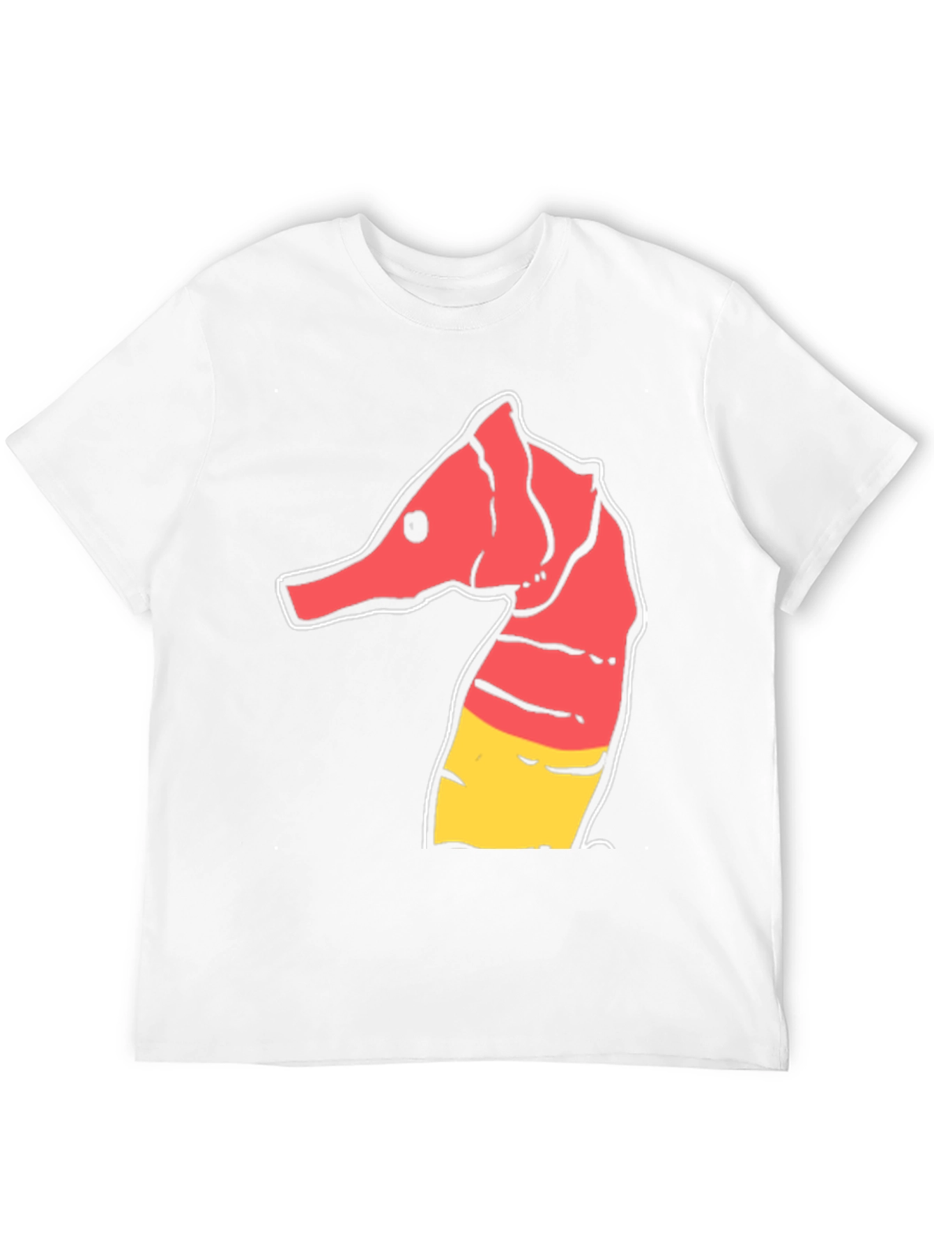 Camiseta Negra con Diseño de Hipocampo