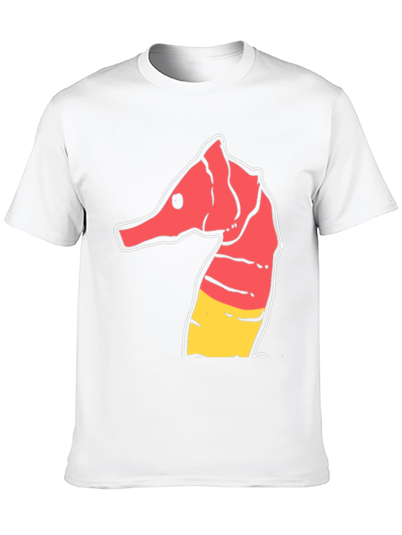 Camiseta Negra con Diseño de Hipocampo