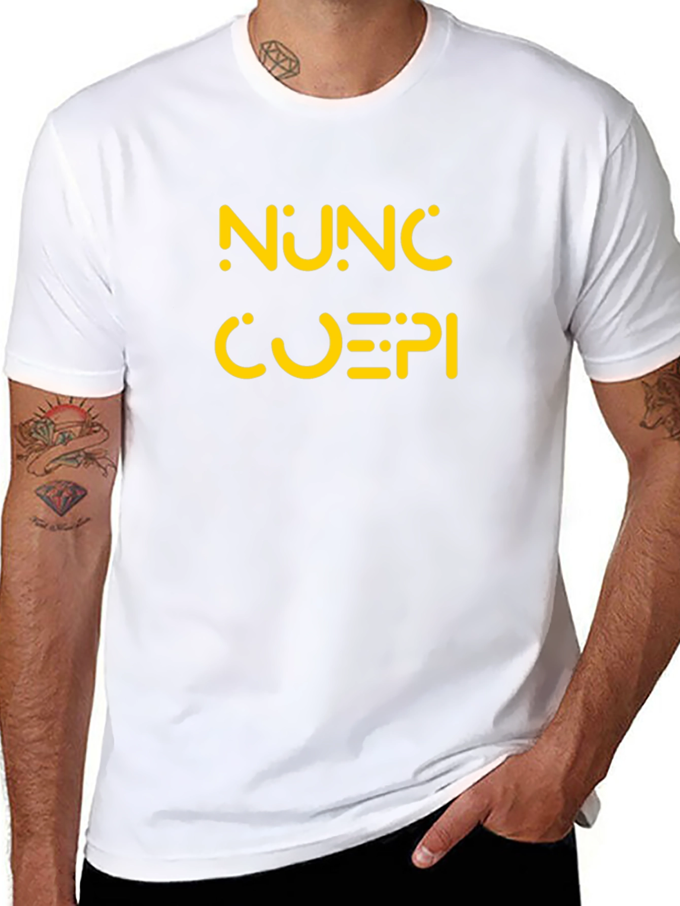 Camiseta Negra NUNC CUEPI Diseño Original