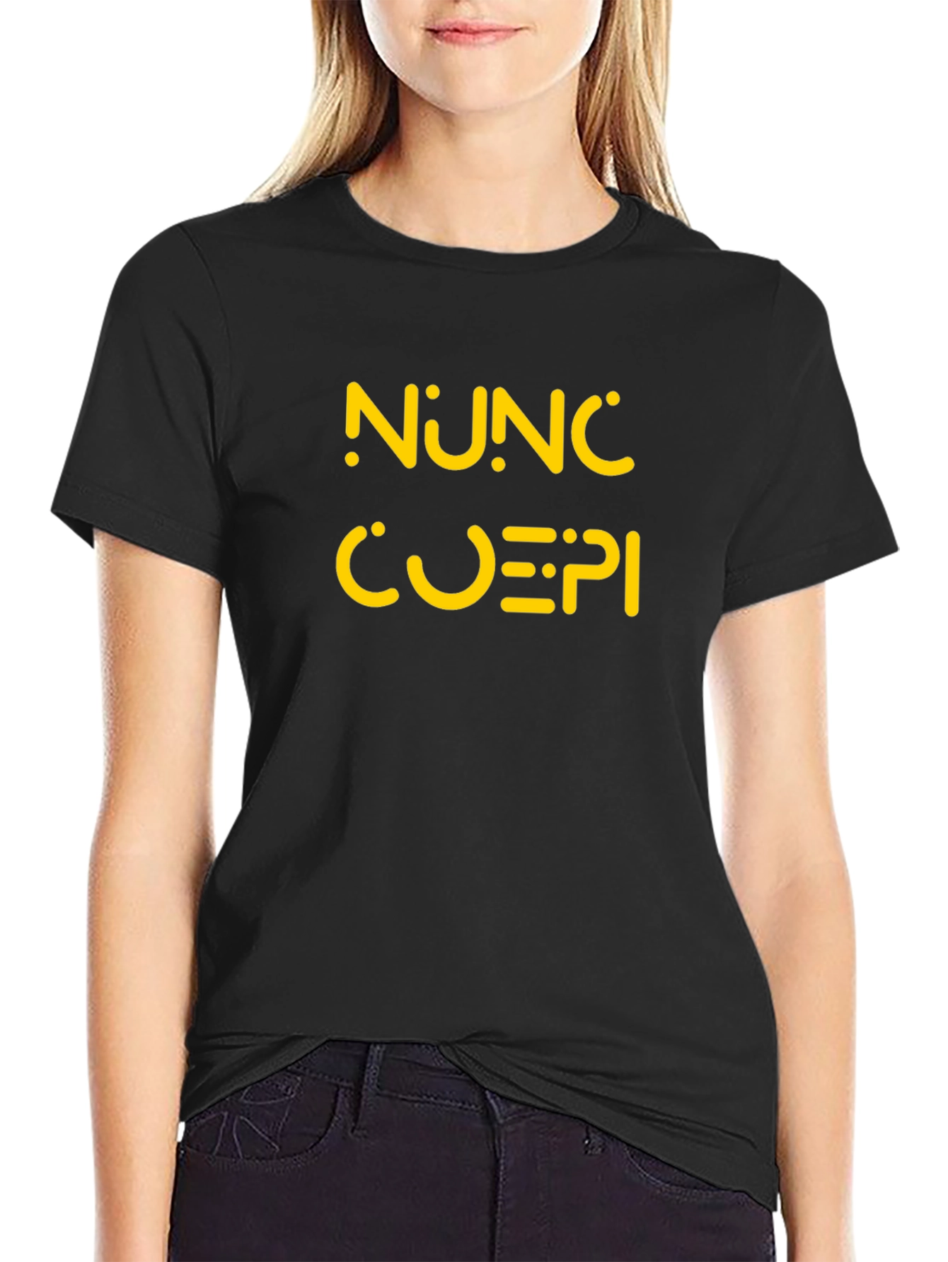 Camiseta Negra NUNC CUEPI Diseño Original