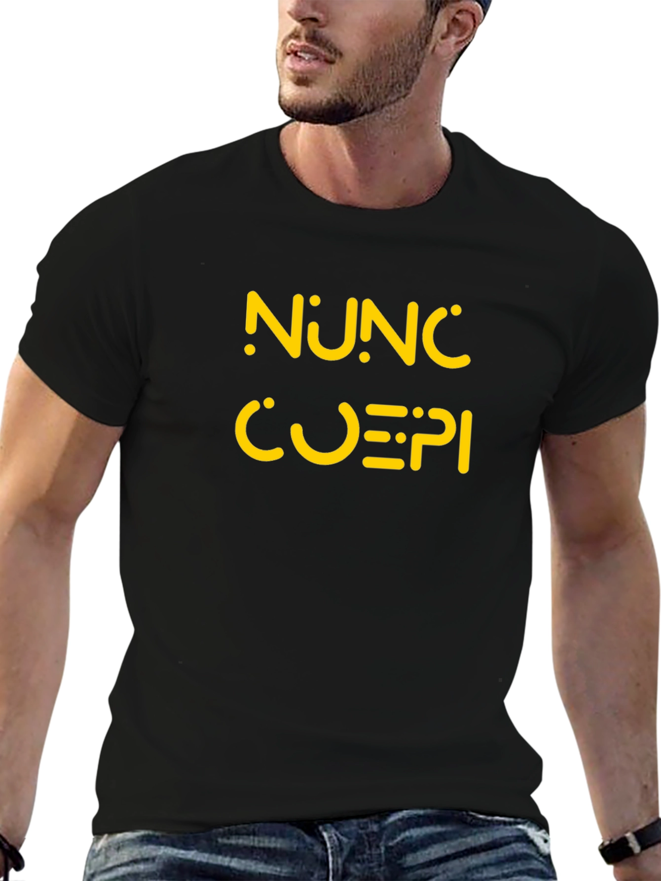 Camiseta Negra NUNC CUEPI Diseño Original