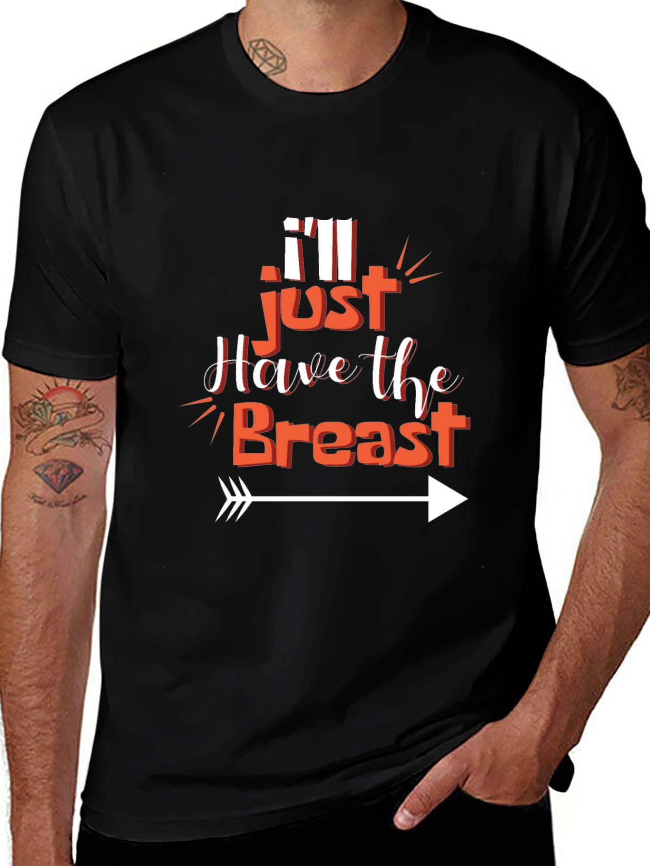 Camiseta Negra: Solo Quiero la Pechuga