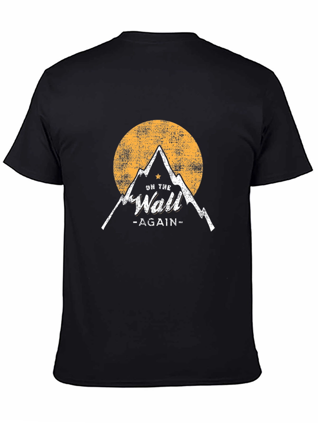Camiseta Negra On the Wall Again Montaña
