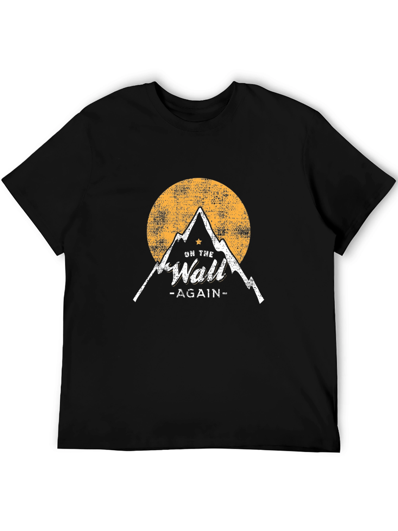 Camiseta Negra On the Wall Again Montaña