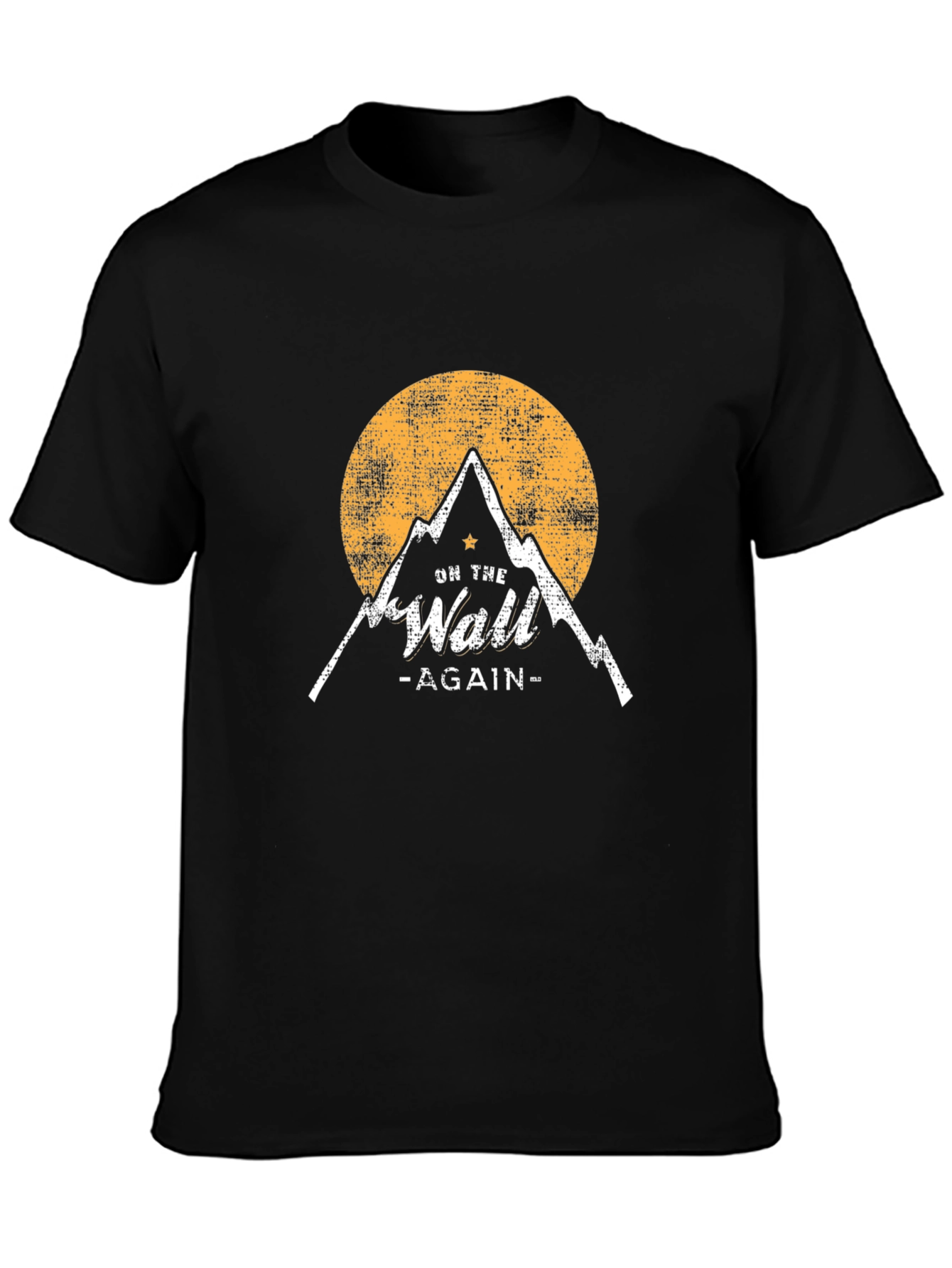 Camiseta Negra On the Wall Again Montaña