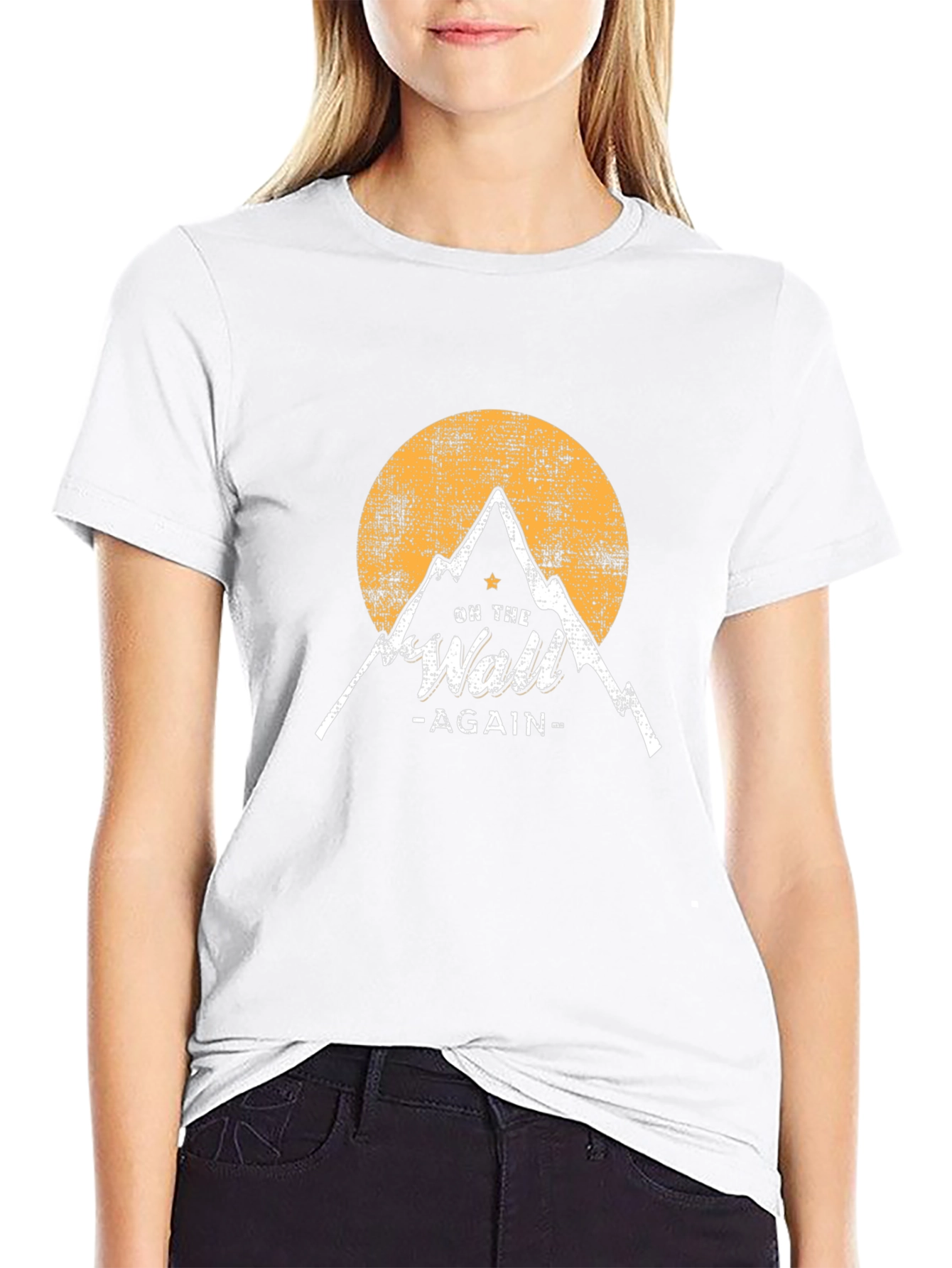 Camiseta Negra On the Wall Again Montaña