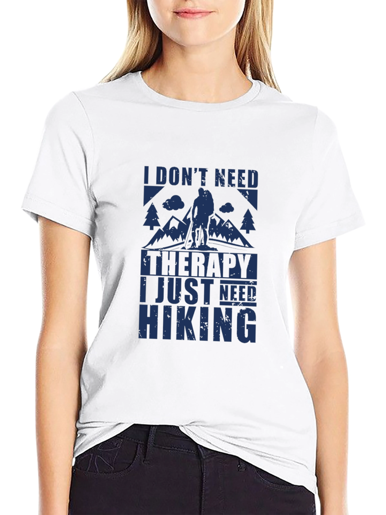 Camiseta Negra I Need Hiking para Aventura