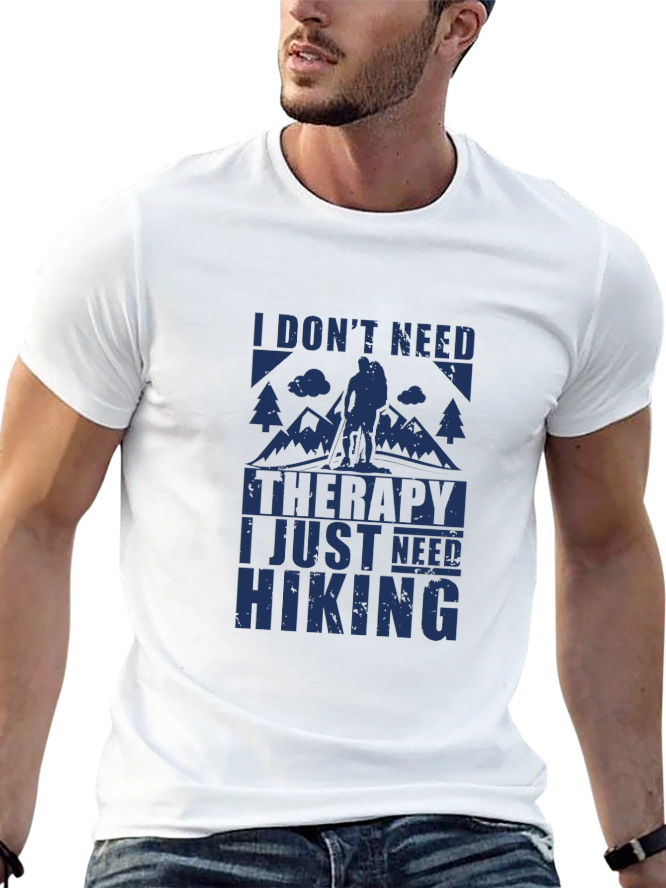 Camiseta Negra I Need Hiking para Aventura