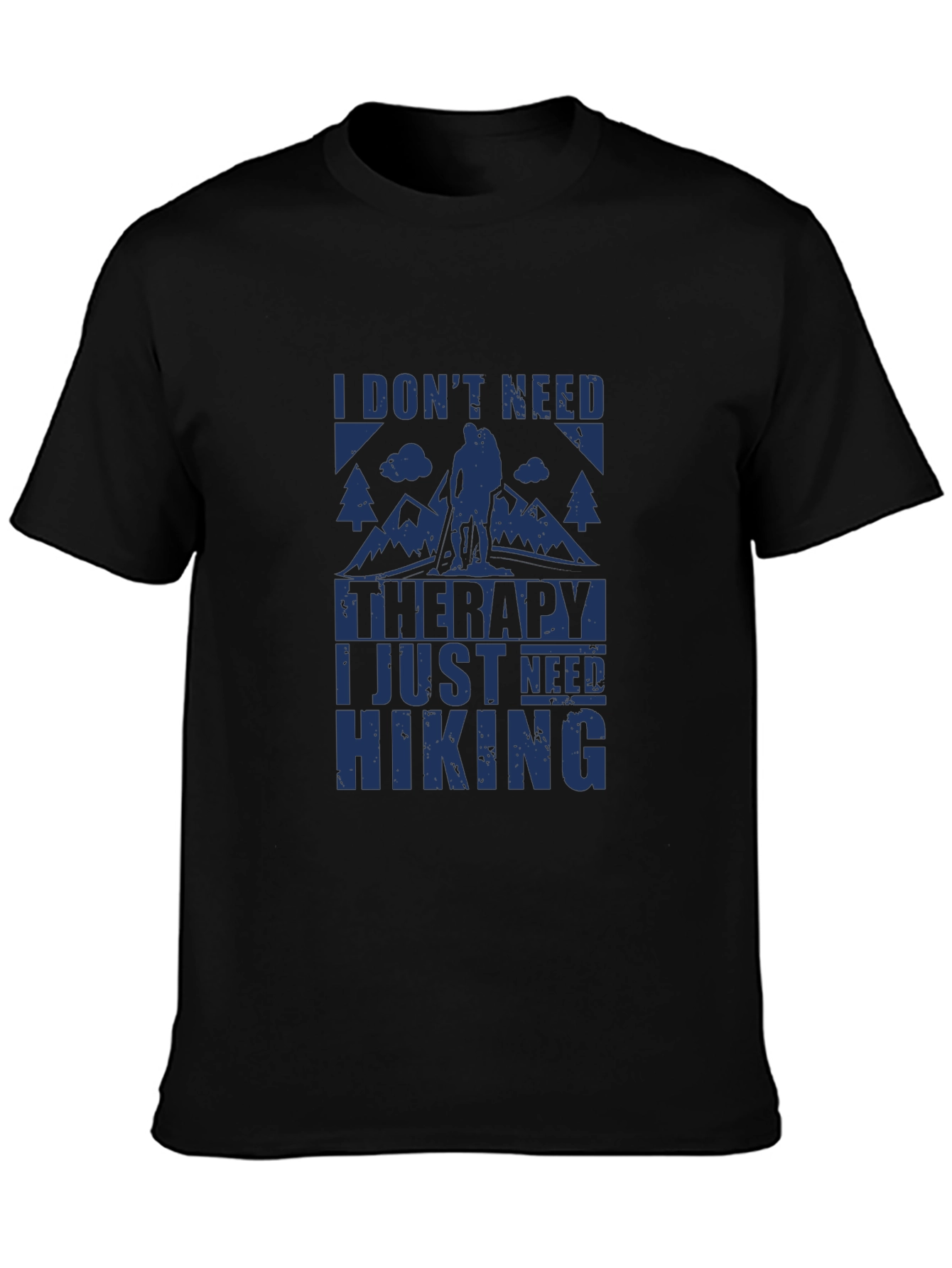 Camiseta Negra I Need Hiking para Aventura