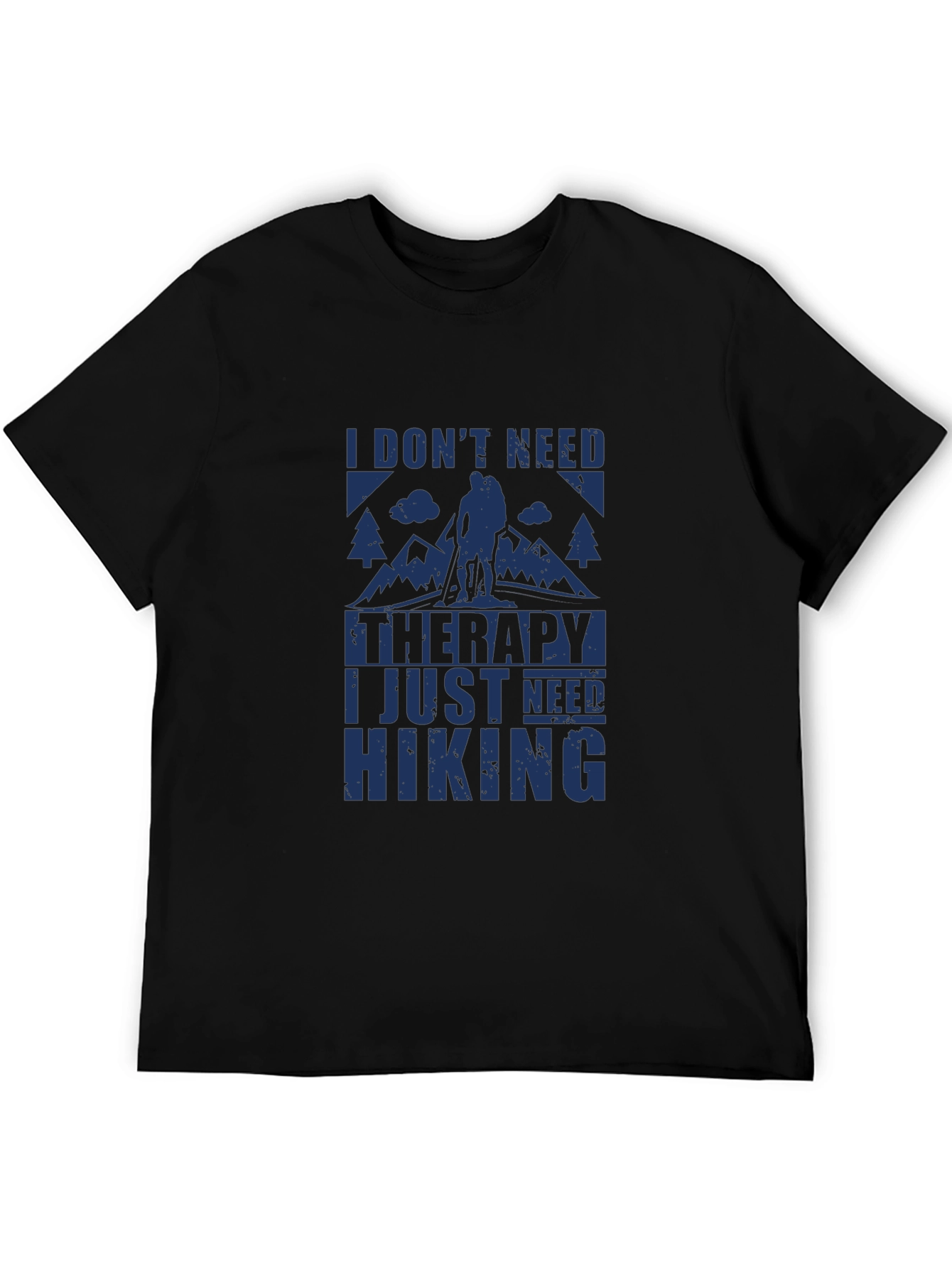 Camiseta Negra I Need Hiking para Aventura