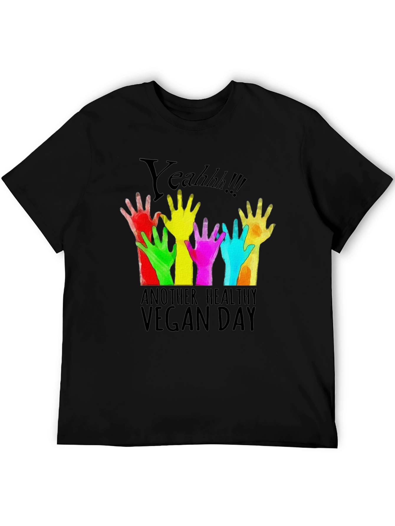 Camiseta Negra Vegana Yeahh!!!