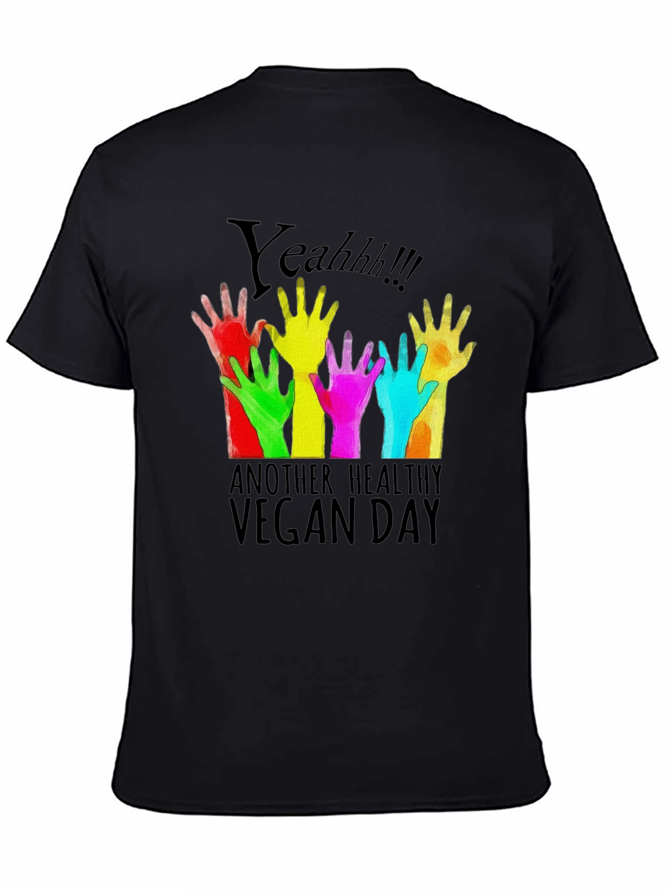 Camiseta Negra Vegana Yeahh!!!