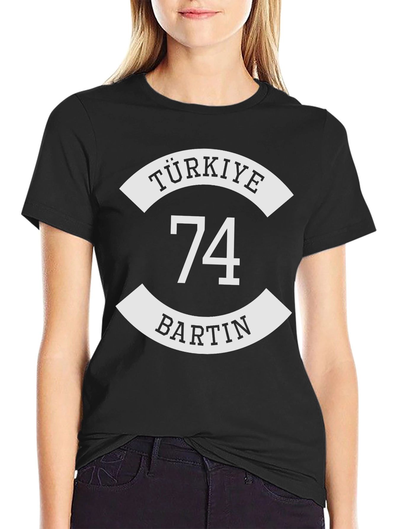 Camiseta Negra Türkiye Bartin 74