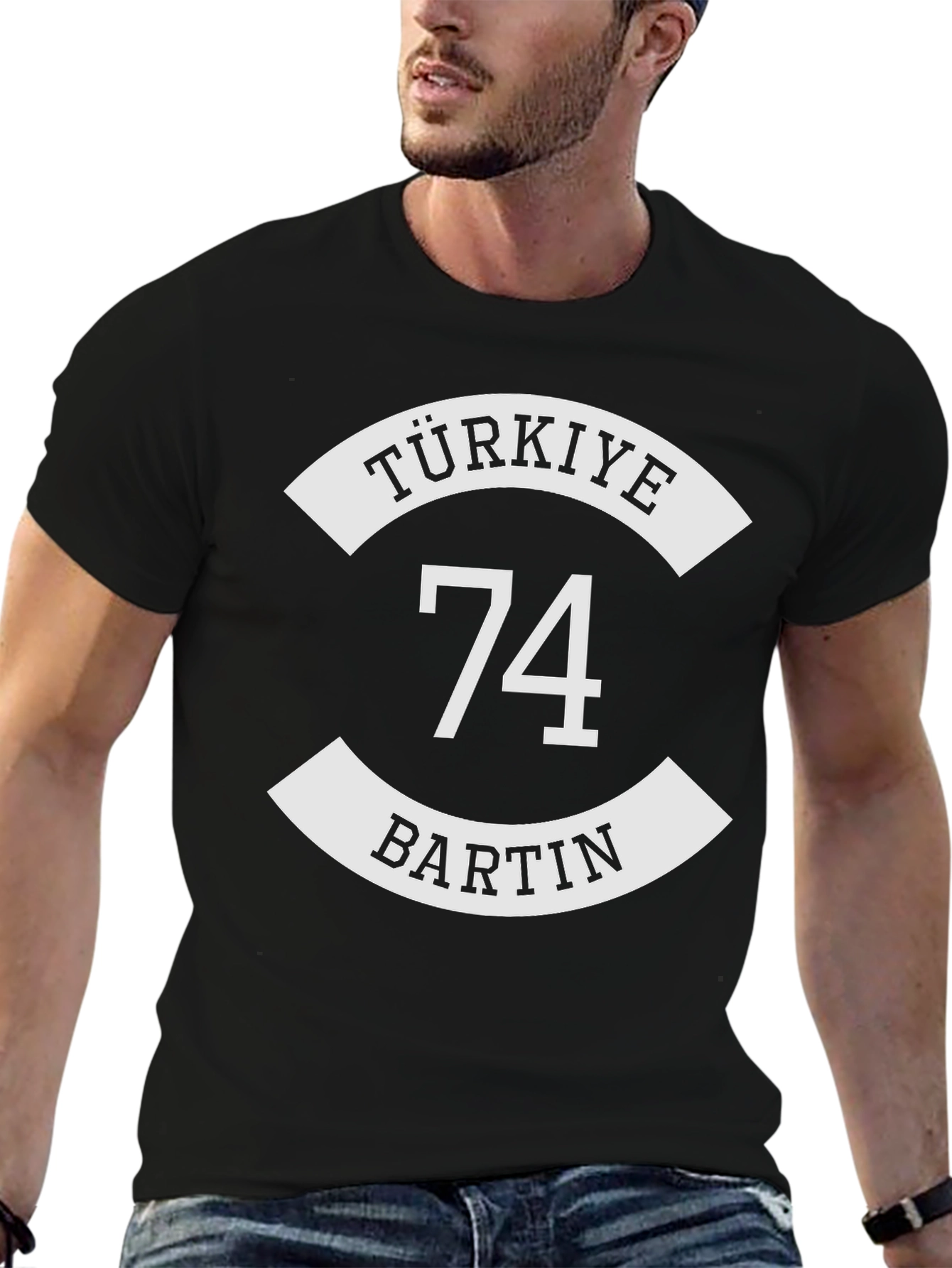 Camiseta Negra Türkiye Bartin 74