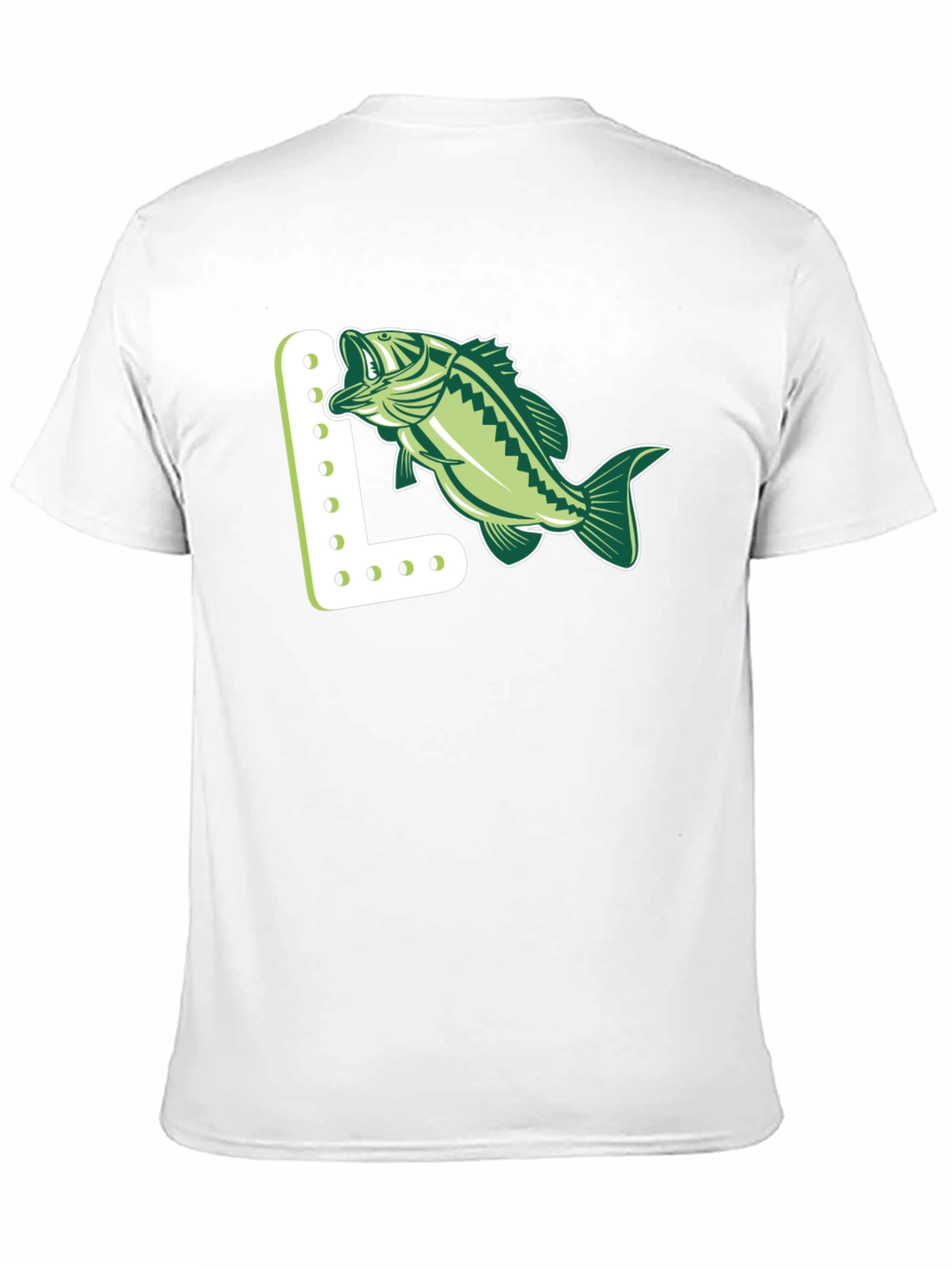 Camiseta Negra con Diseño de Pez y Letra L