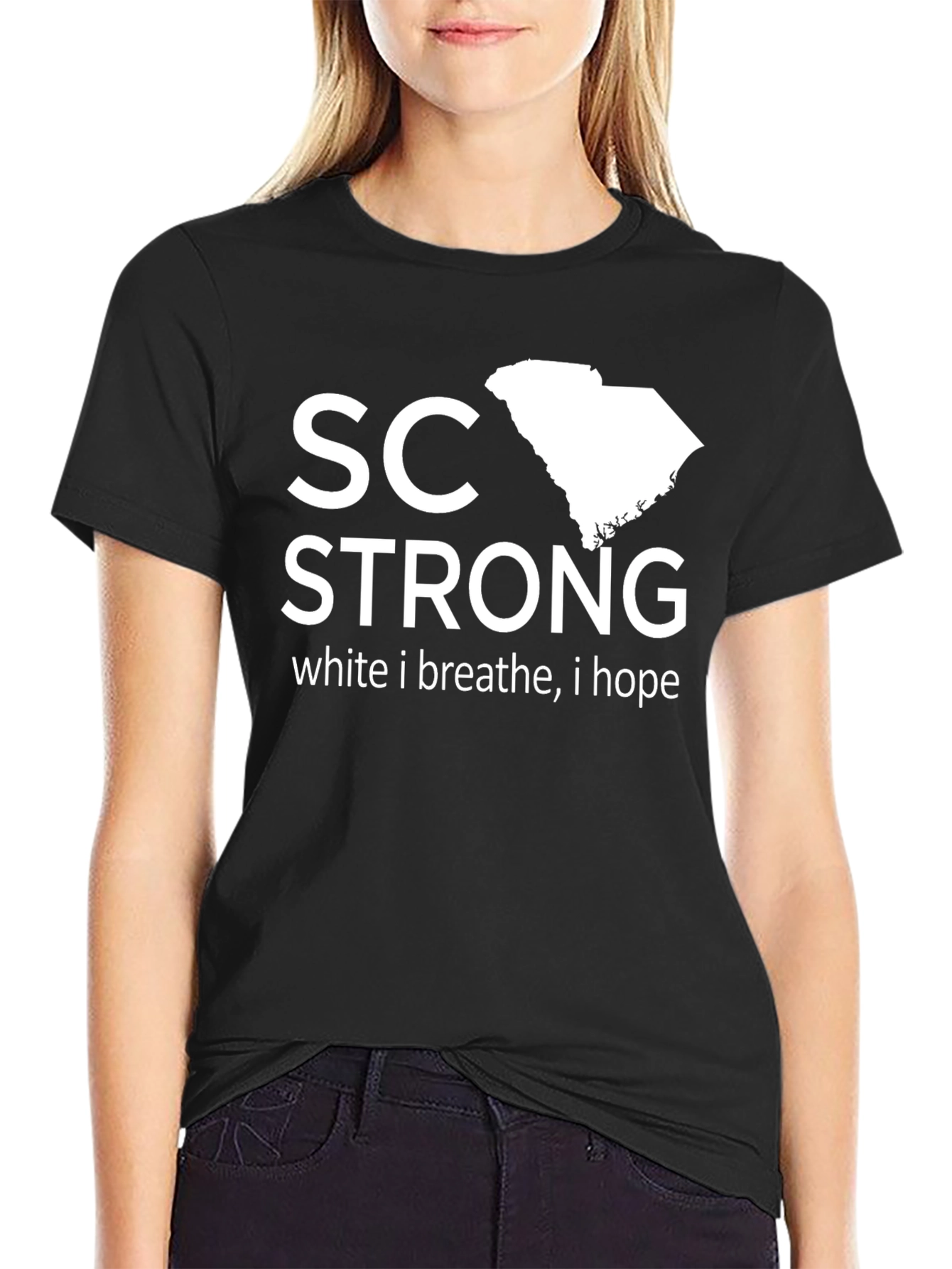 Camiseta Negra SC Strong Solidaridad Carolina del Sur