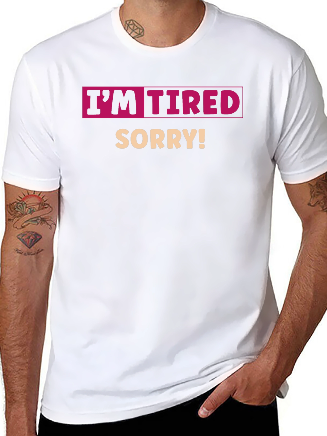 Camiseta Negra Im Tired Sorry!