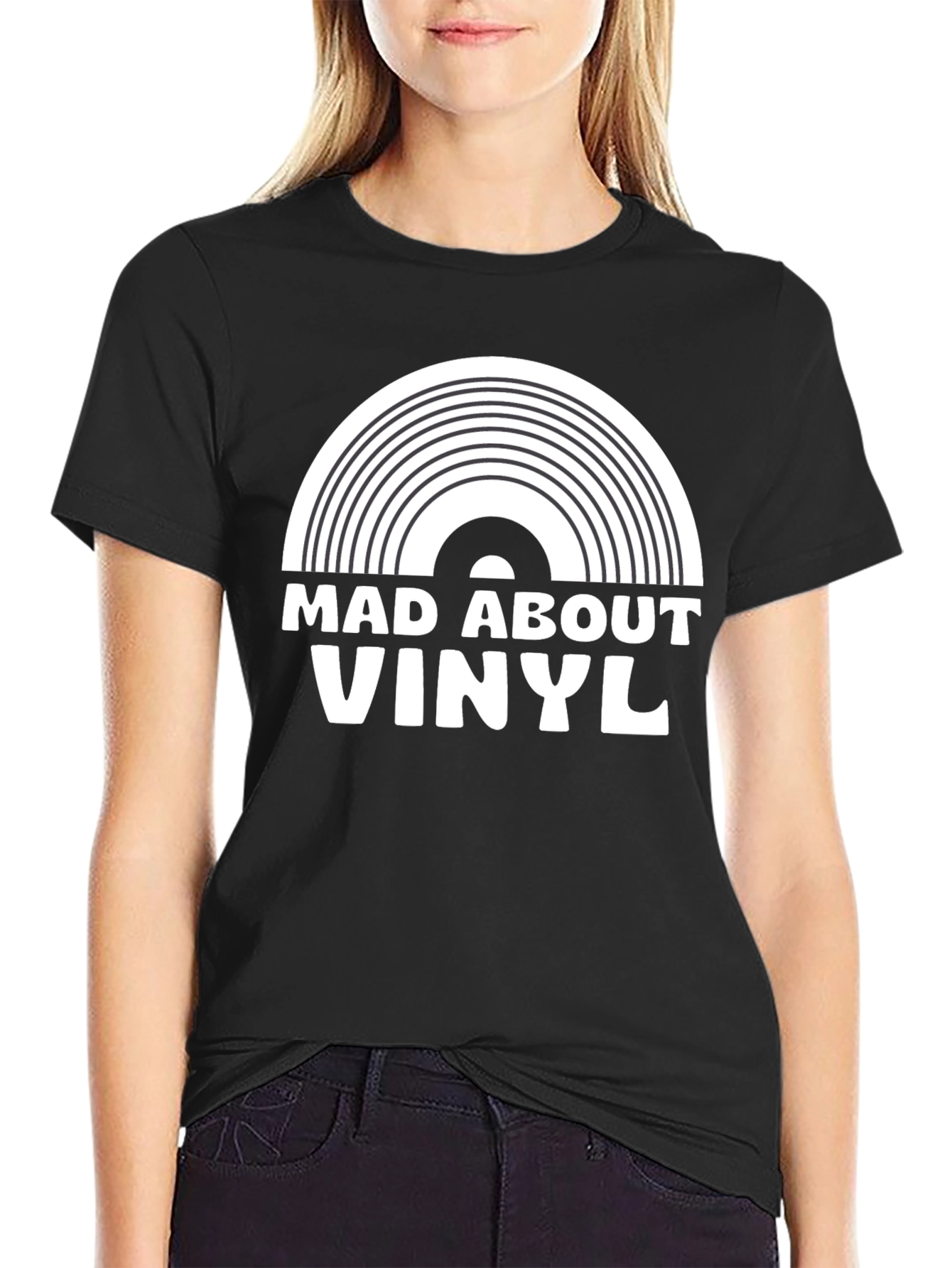 Camiseta Negra Mad About Vinyl