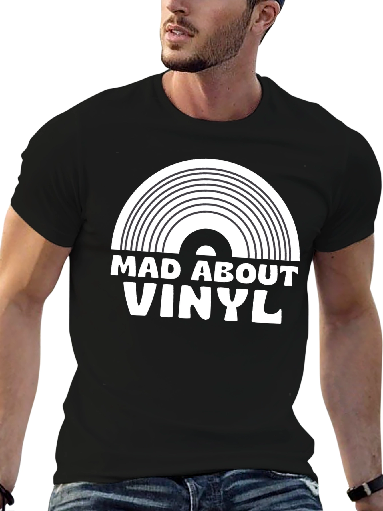 Camiseta Negra Mad About Vinyl