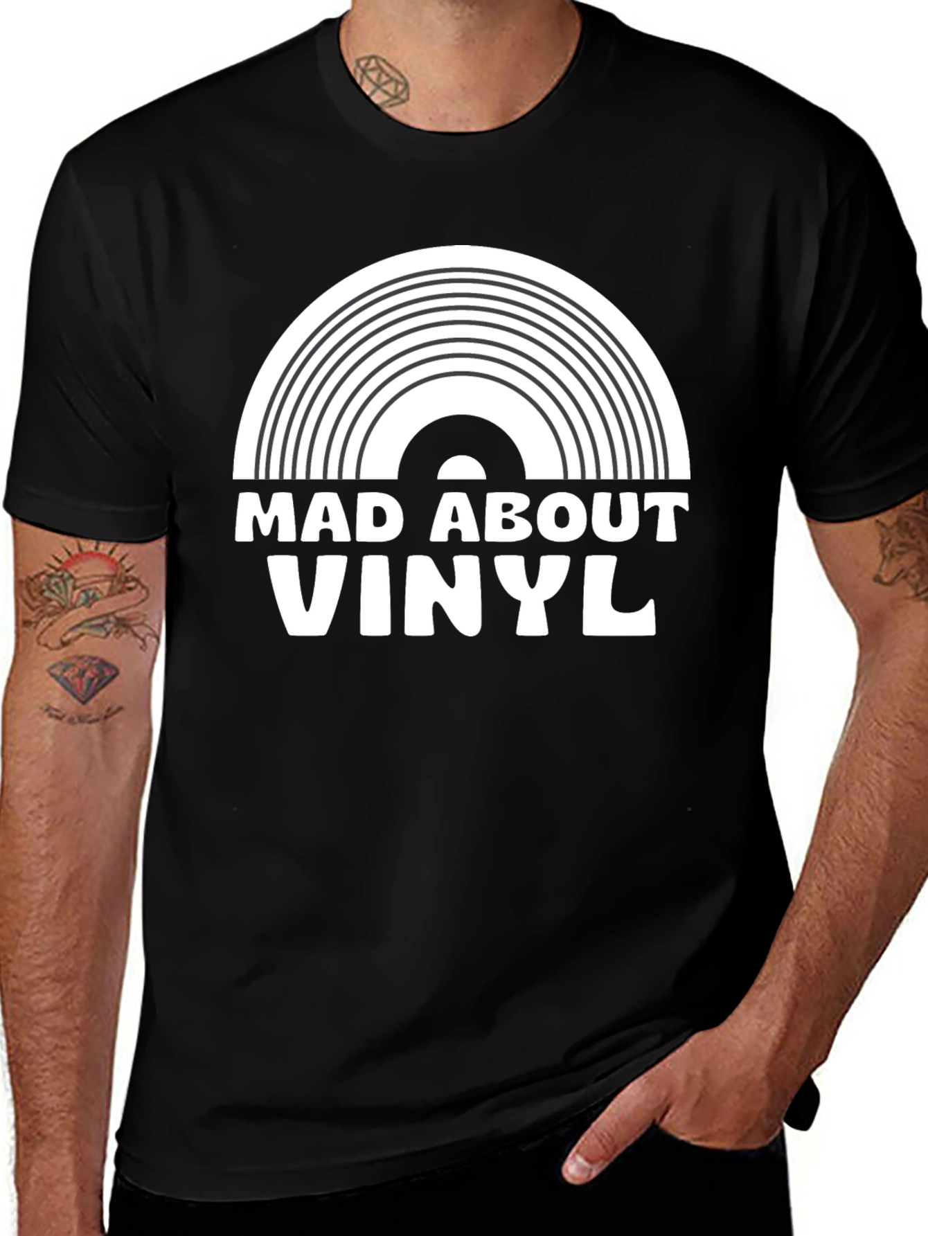 Camiseta Negra Mad About Vinyl