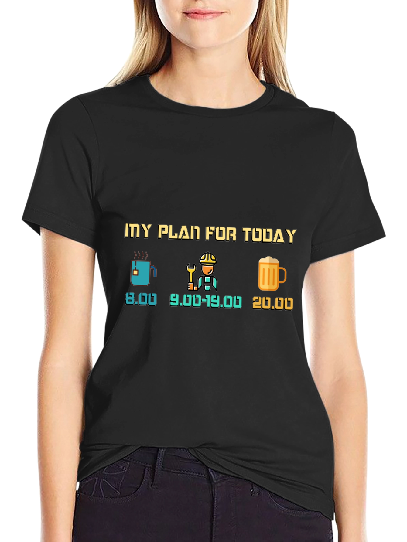Camiseta Negra: Mi Plan Para Hoy
