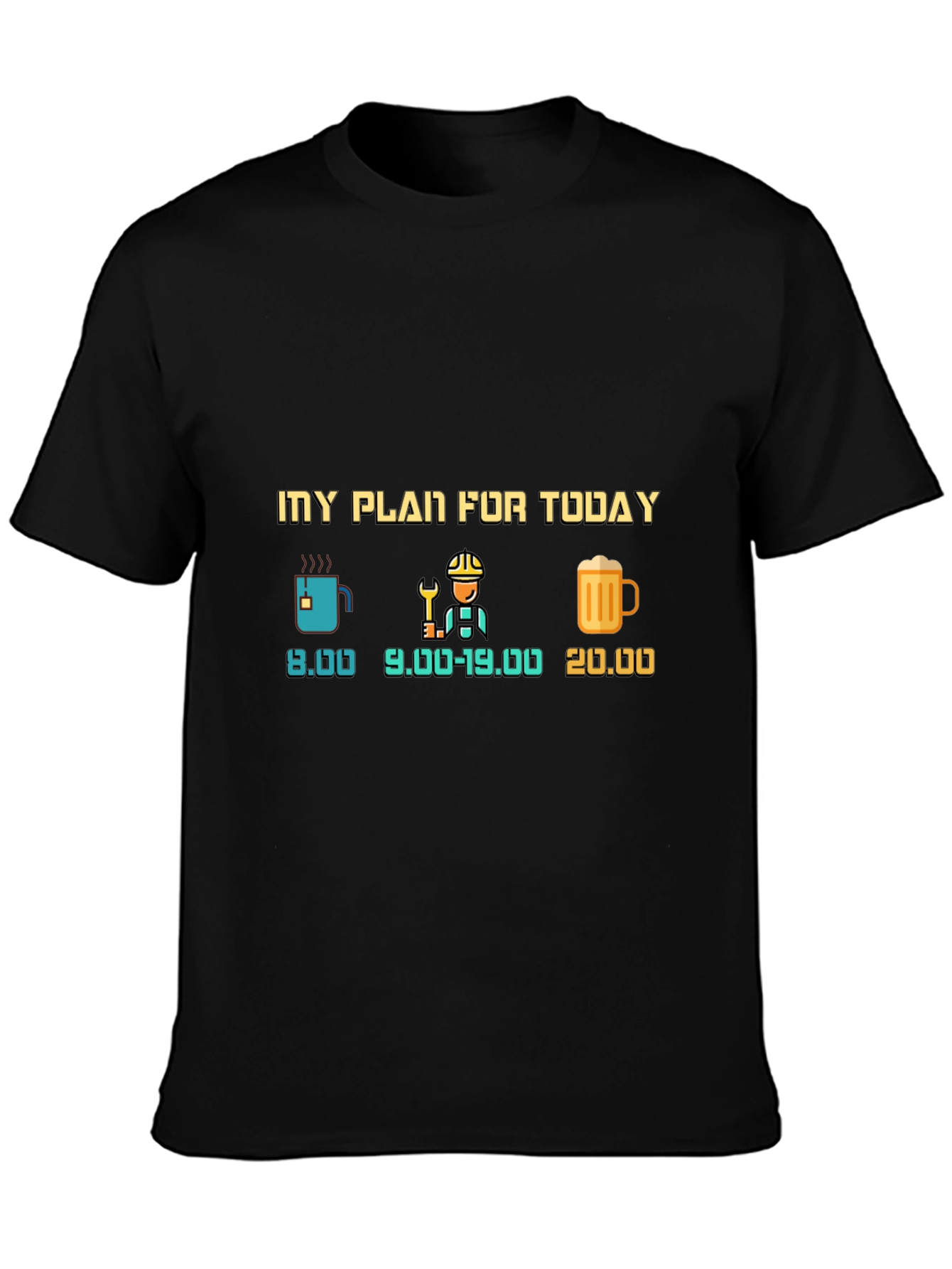 Camiseta Negra: Mi Plan Para Hoy