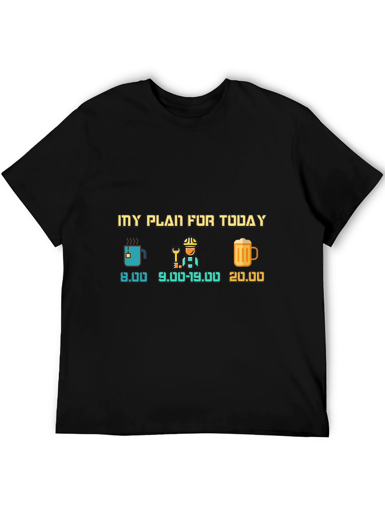 Camiseta Negra: Mi Plan Para Hoy