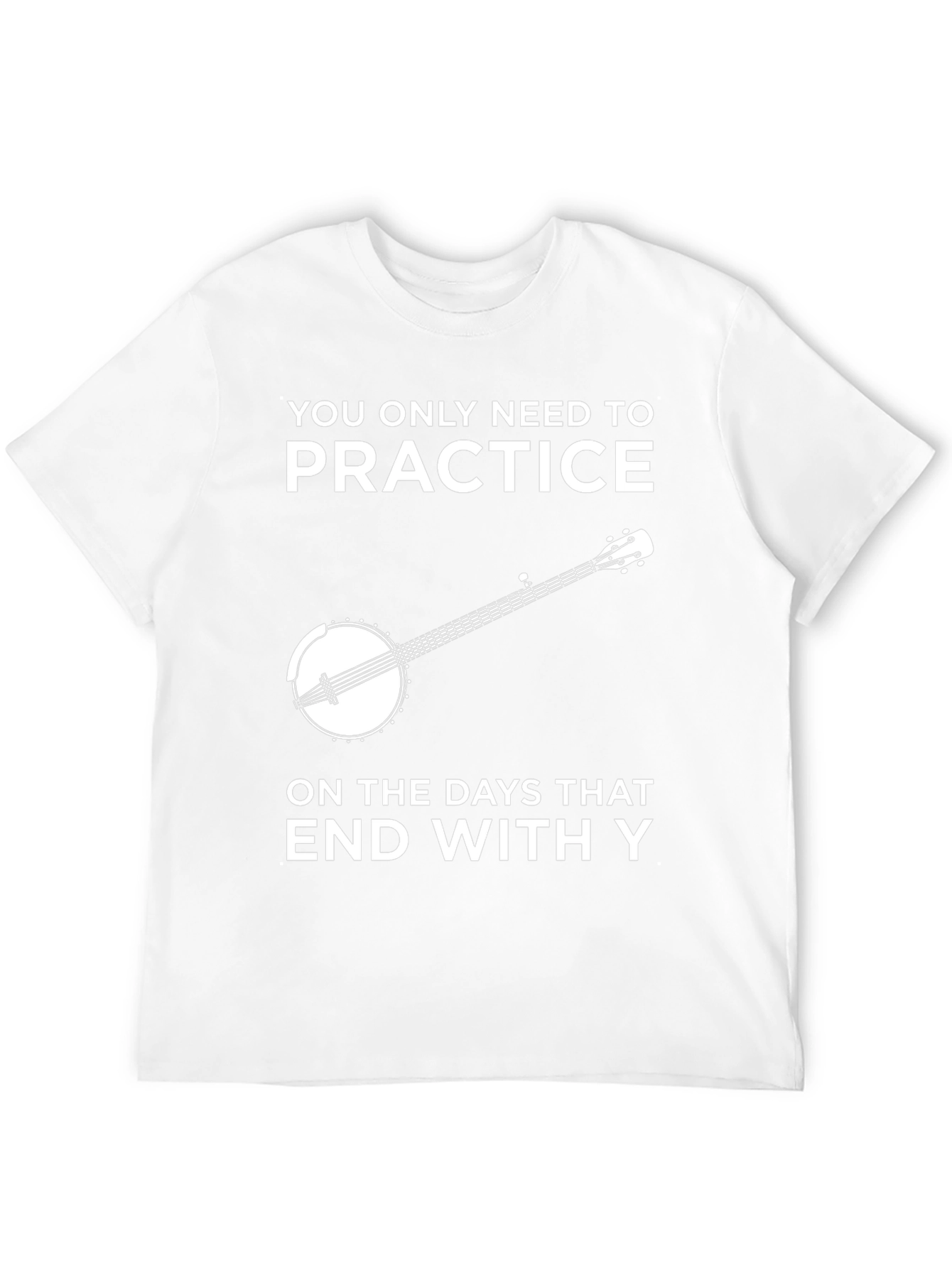 Camiseta Negra con Diseño de Banjo y Frase Divertida