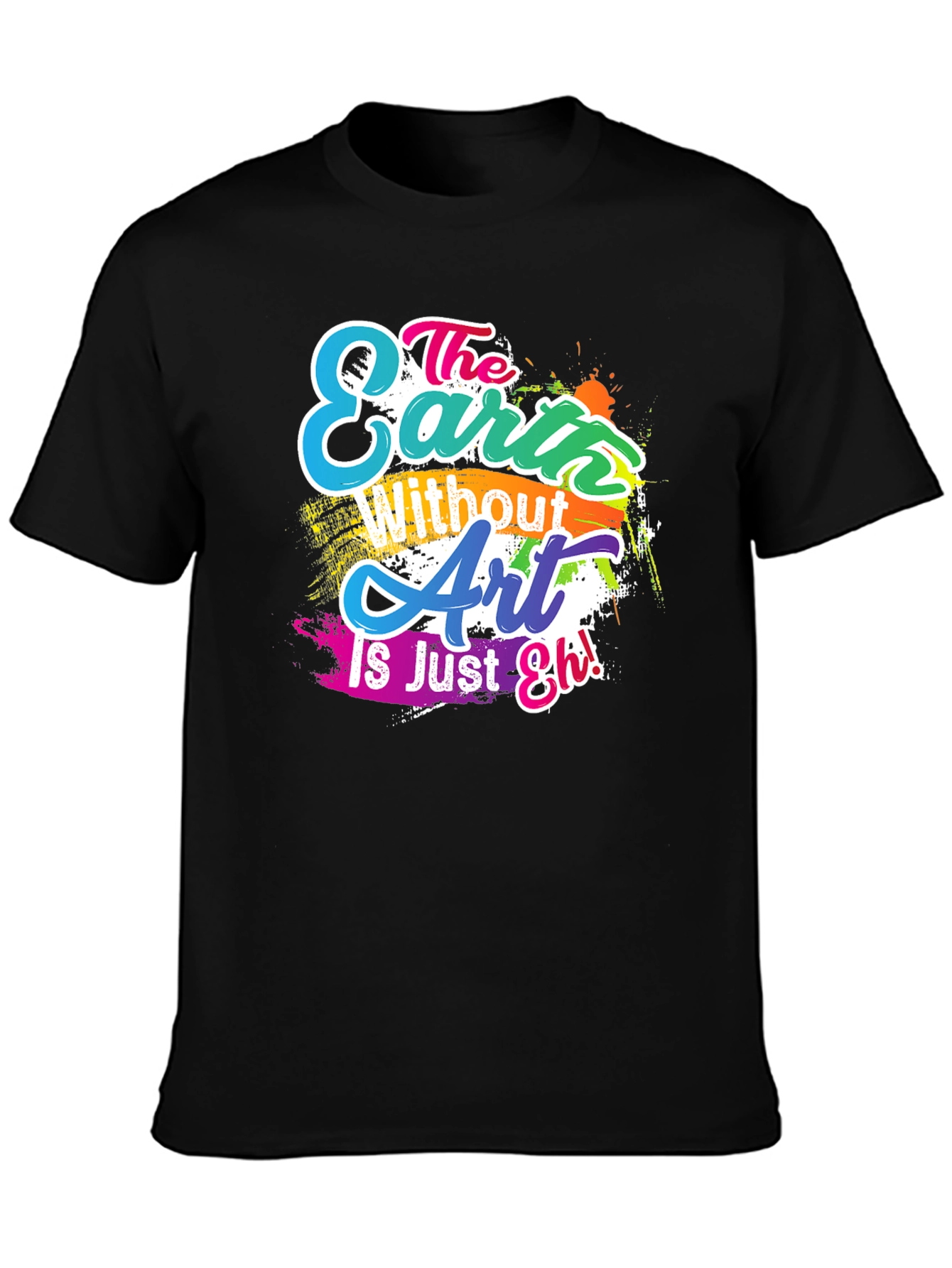 Camiseta Negra con Diseño Artístico Inspirador