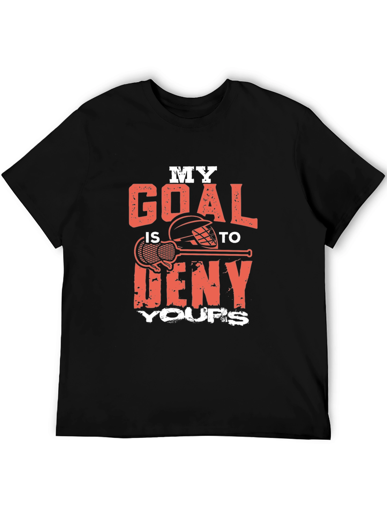 Camiseta Negra Lacrosse Mi Meta es Detenerte