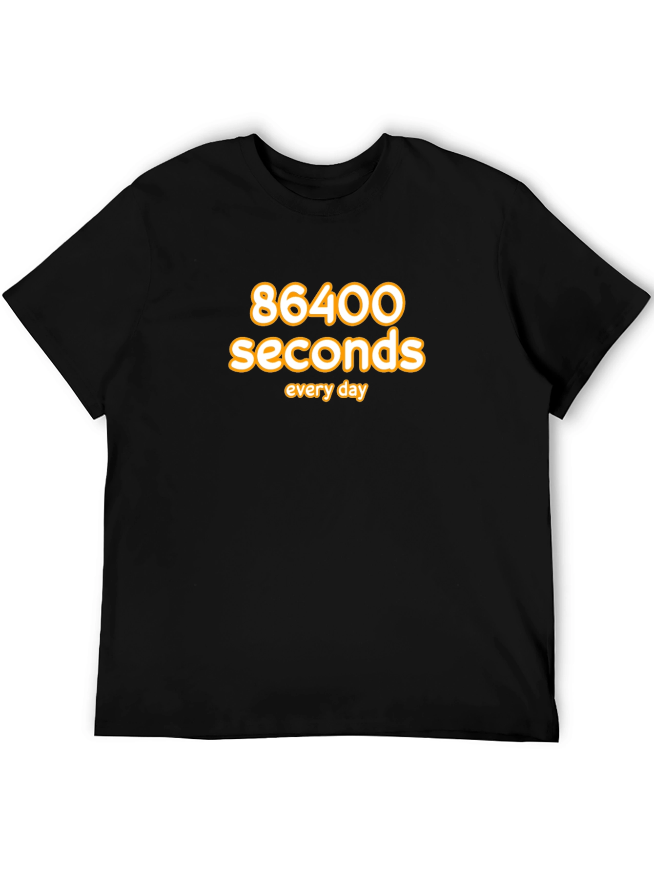 Camiseta Negra: 86400 Segundos al Día