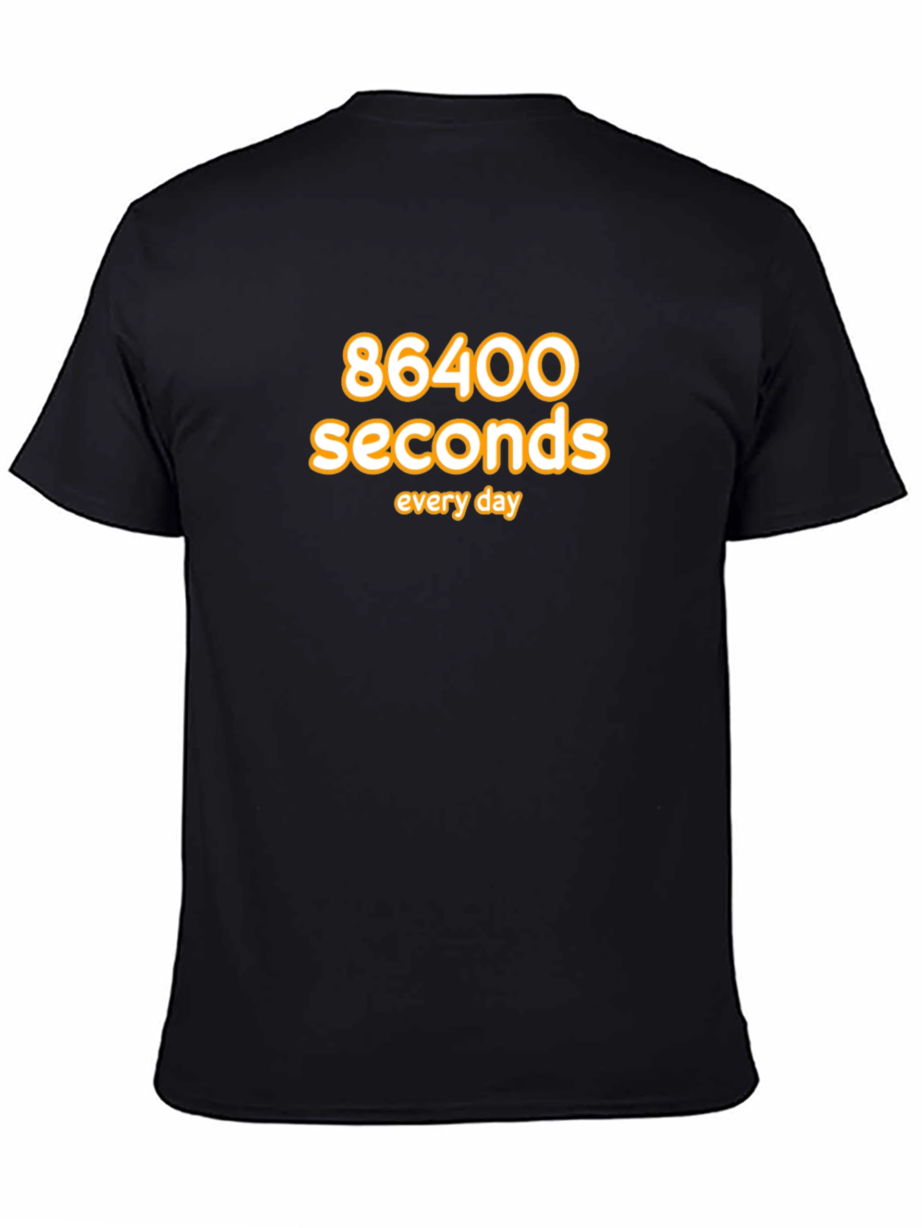 Camiseta Negra: 86400 Segundos al Día