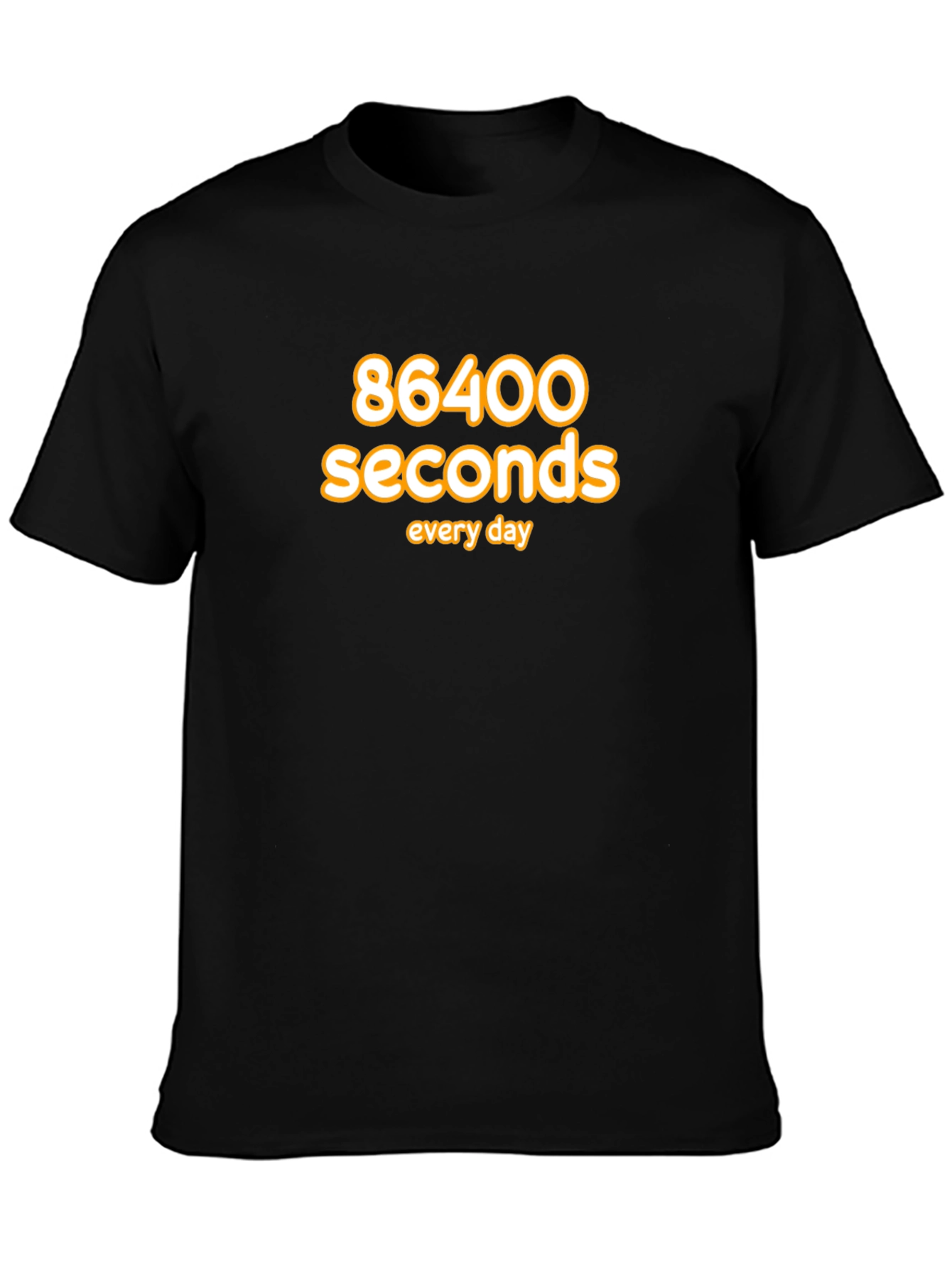 Camiseta Negra: 86400 Segundos al Día