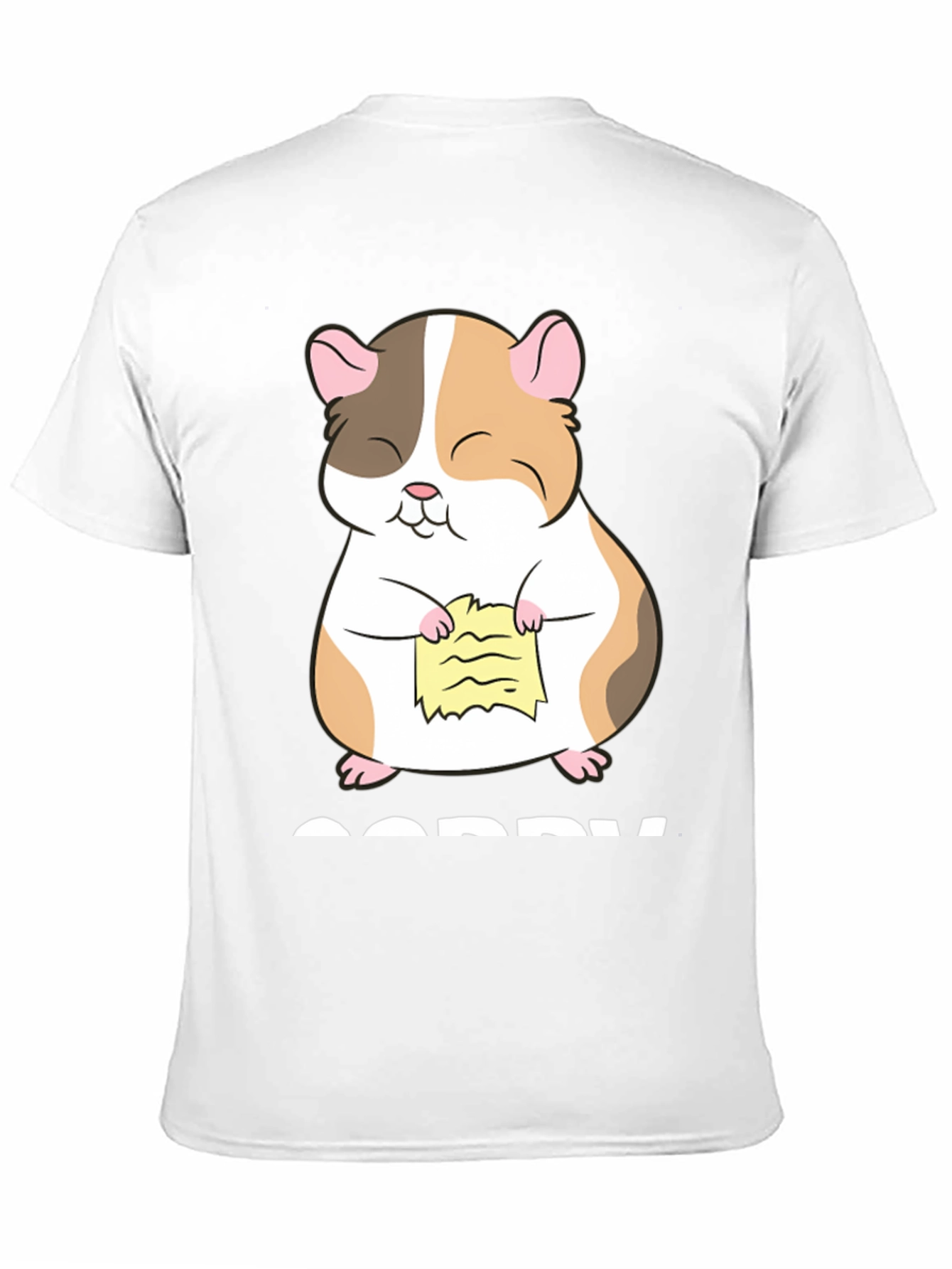 Camiseta Negra con Diseño de Hámster Arrepentido