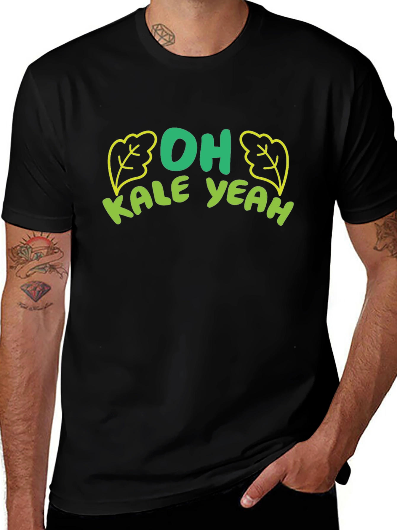 Camiseta Negra Hombre - Oh Kale Yeah