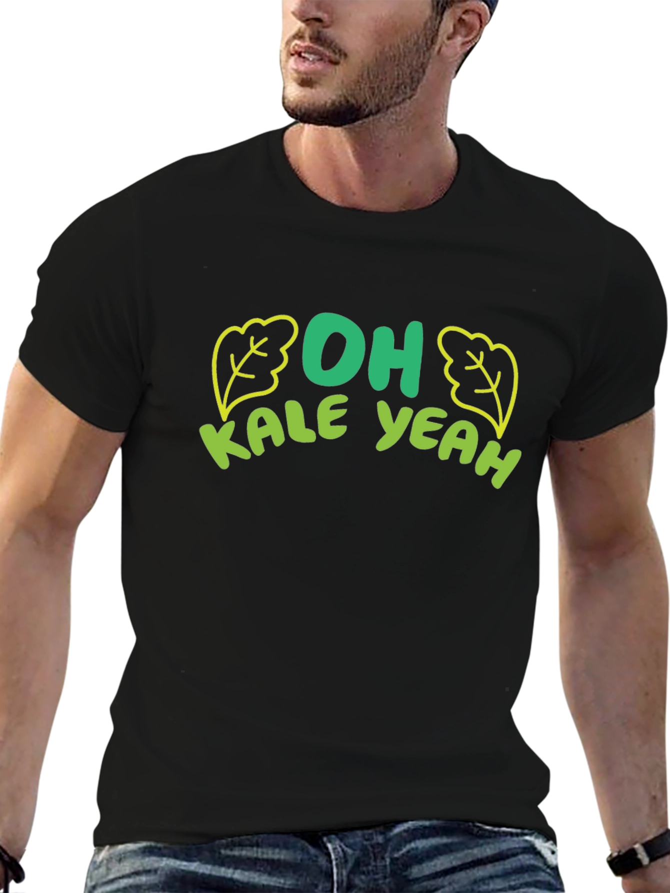 Camiseta Negra Hombre - Oh Kale Yeah