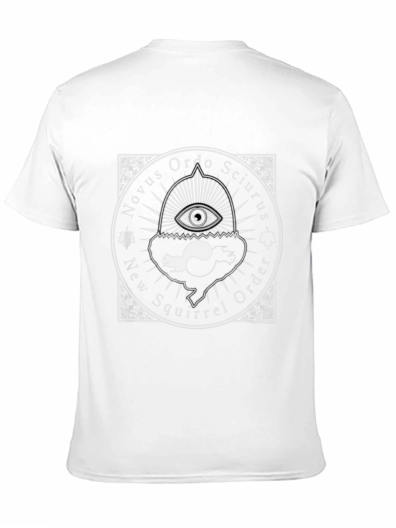 Camiseta Negra Novus Ordo Sciurus Algodón