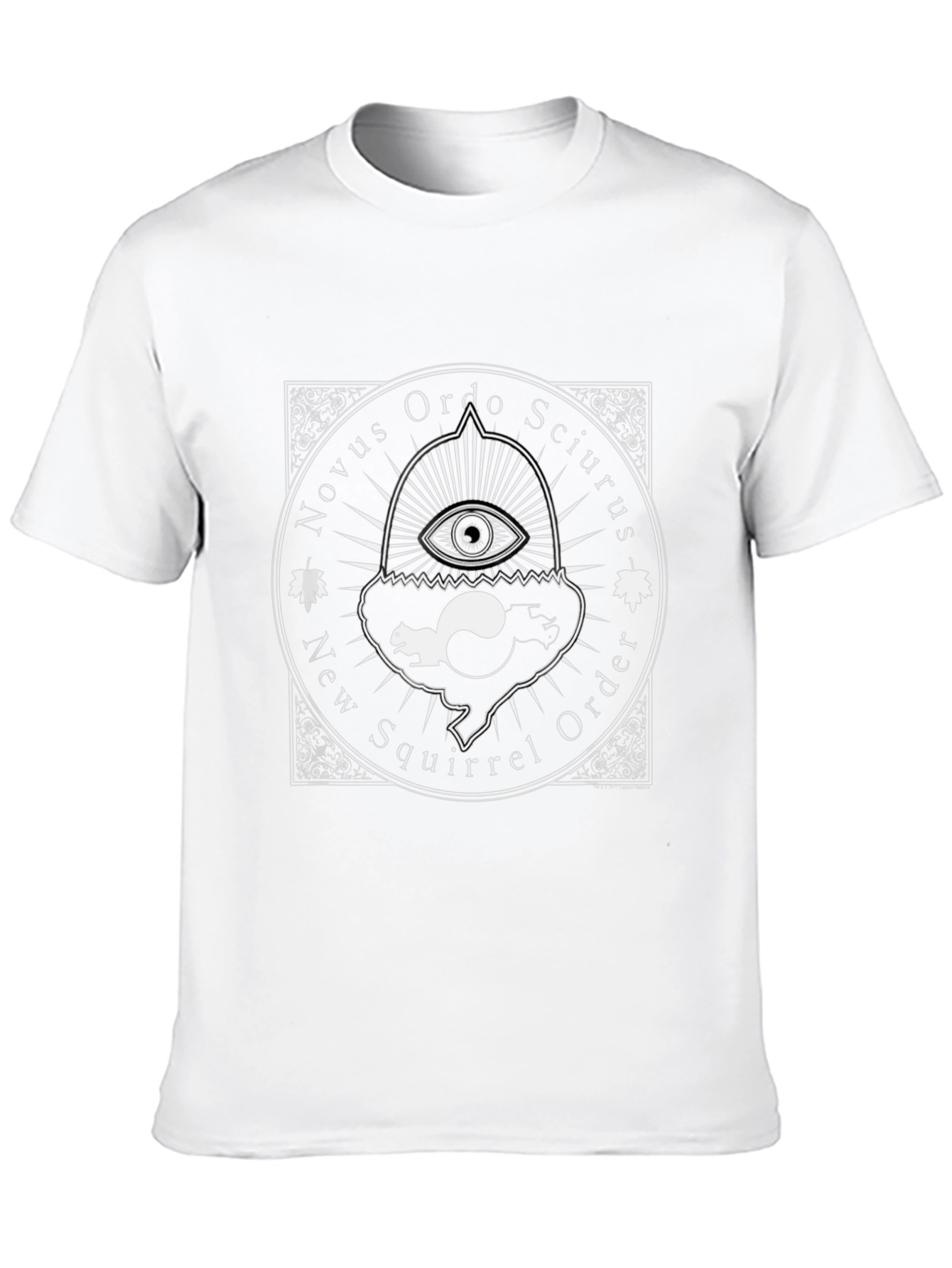 Camiseta Negra Novus Ordo Sciurus Algodón