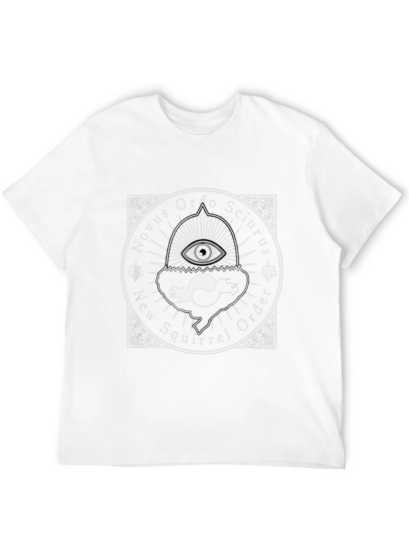 Camiseta Negra Novus Ordo Sciurus Algodón