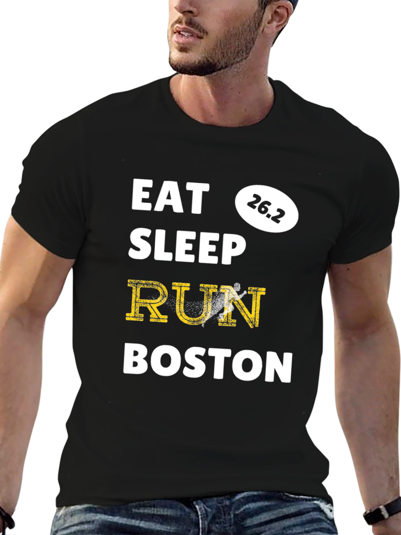 Camiseta Eat Sleep Run Boston 26.2