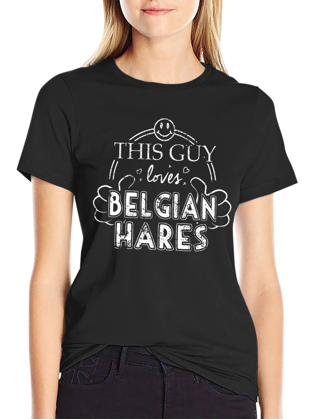 Camiseta Negra: Este Chico Ama Las Liebres Belgas