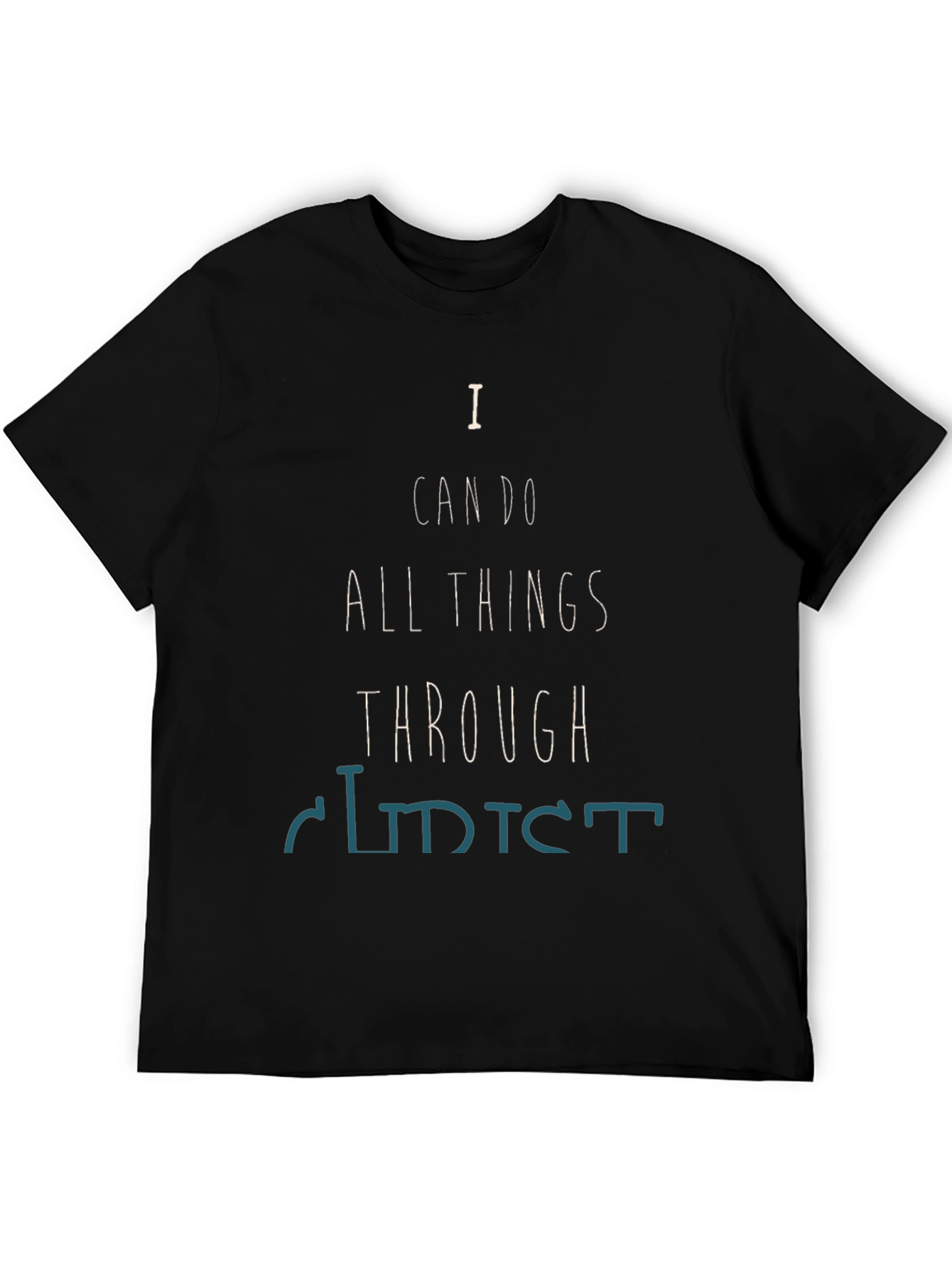 Camiseta Negra Motivacional: Todo Lo Puedo