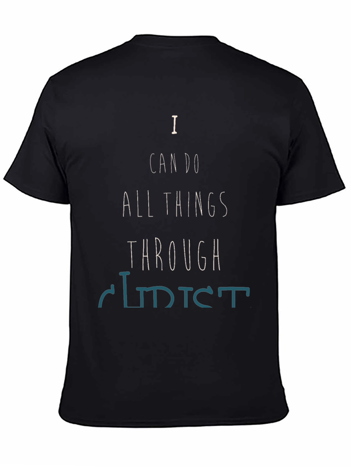 Camiseta Negra Motivacional: Todo Lo Puedo