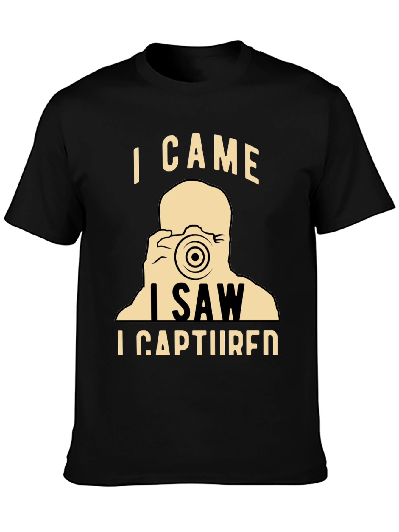 Camiseta Negra Vine Vi Capturé Fotógrafo