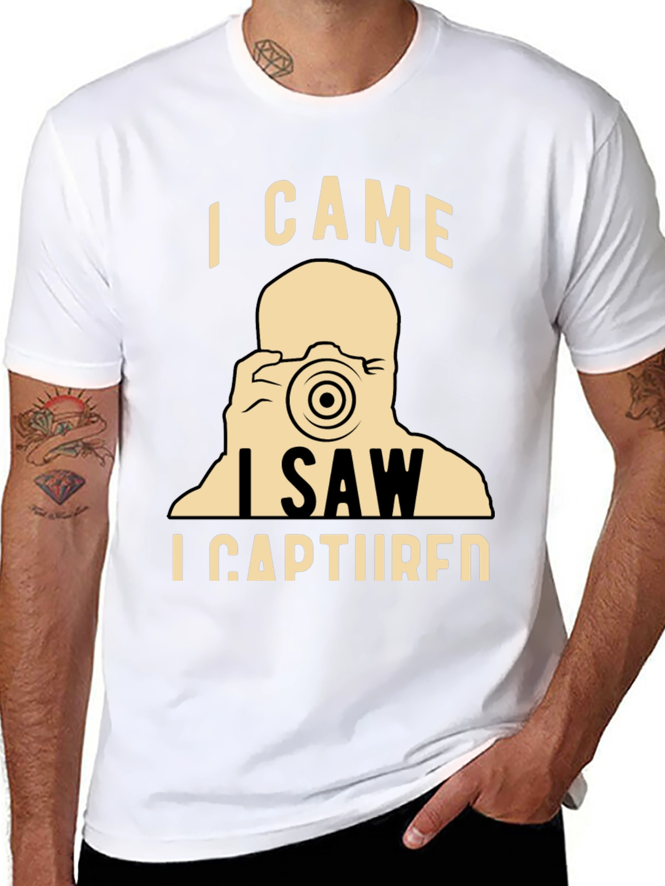 Camiseta Negra Vine Vi Capturé Fotógrafo