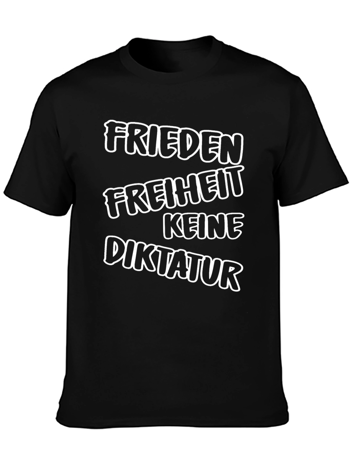 Camiseta Negra: Paz Libertad No a la Dictadura