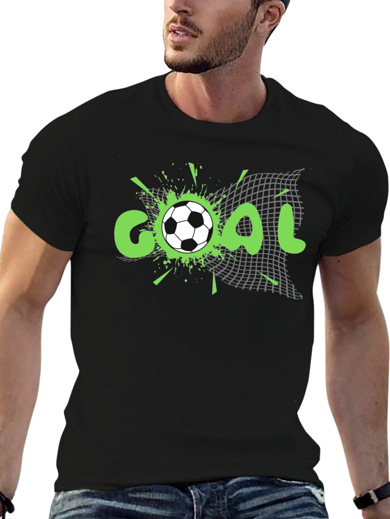 Camiseta Negra ¡GOL! Futbolera y Casual