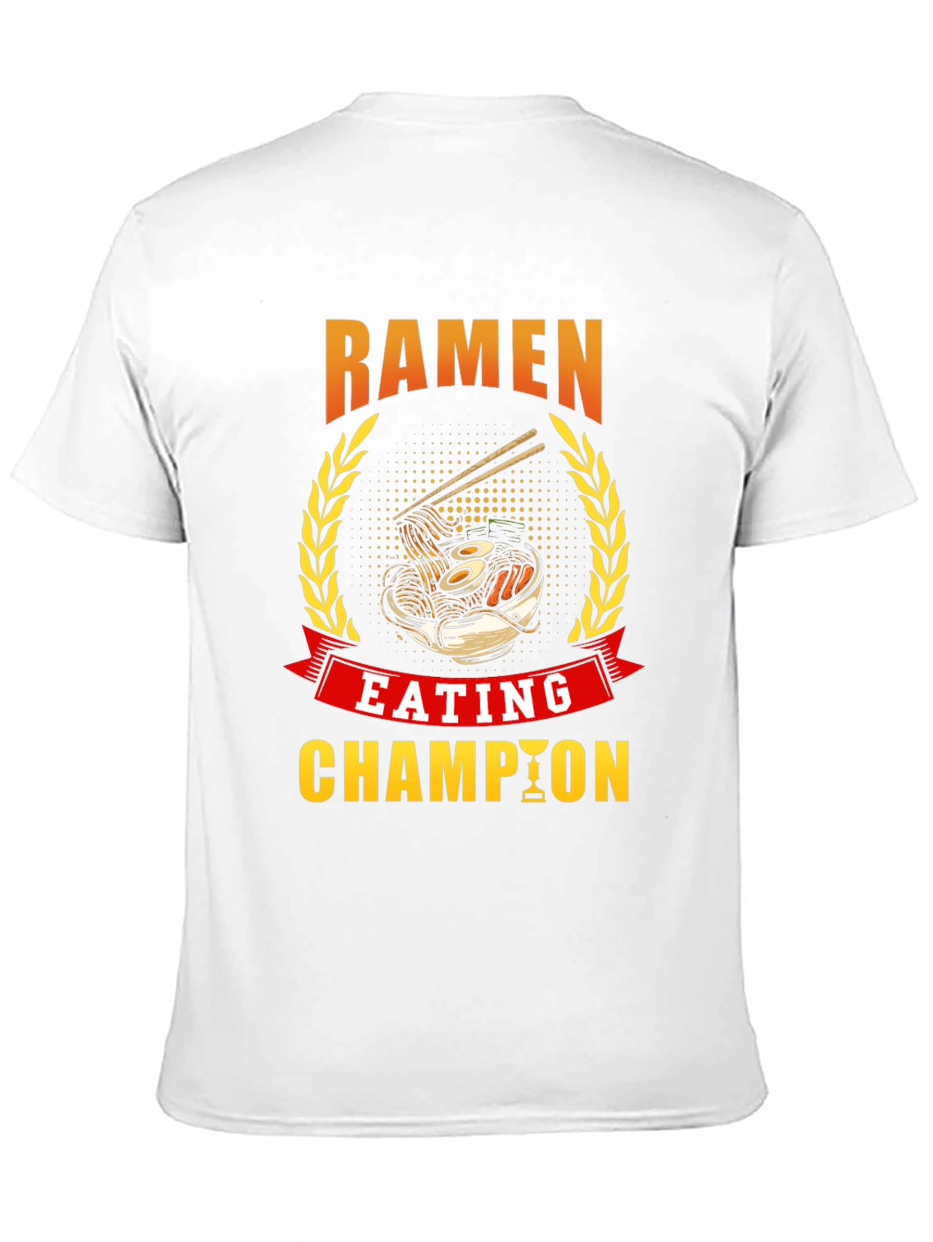 Camiseta Negra Campeón Comiendo Ramen