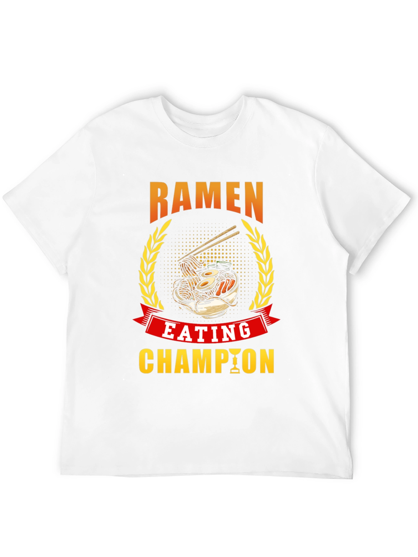 Camiseta Negra Campeón Comiendo Ramen